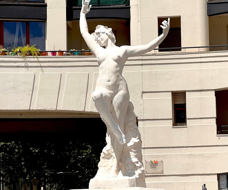 La statue restaurée