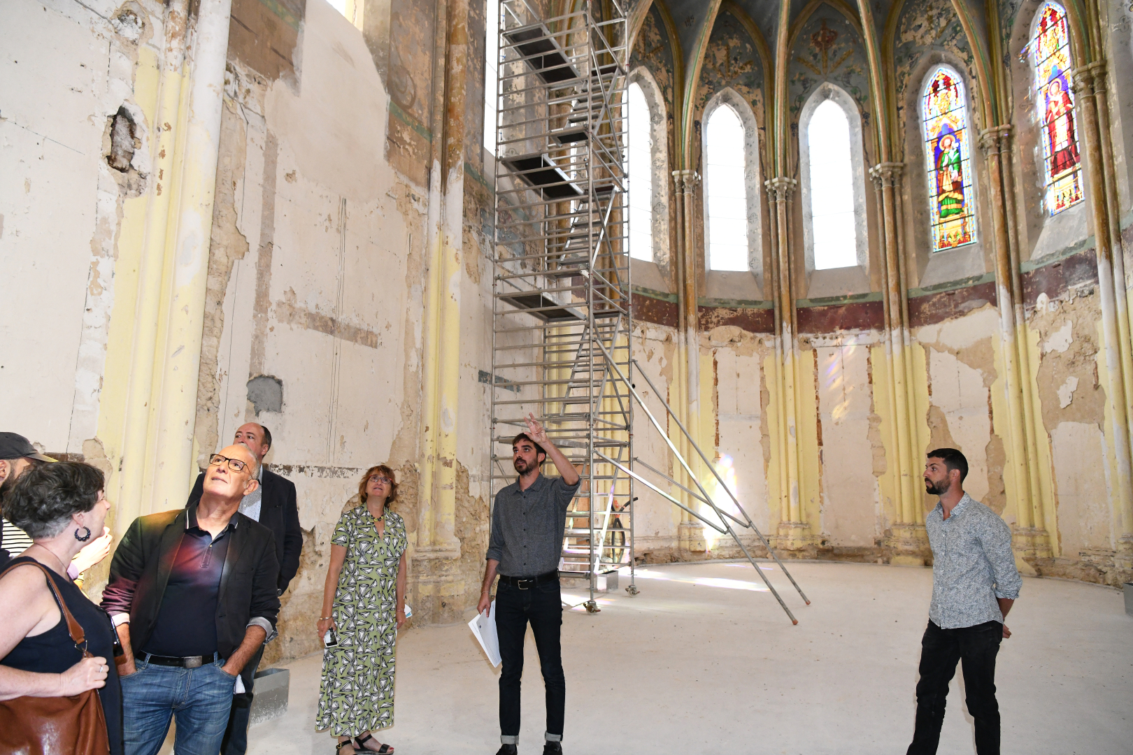 Chapelle de l'ancien consevatoire en travaux 