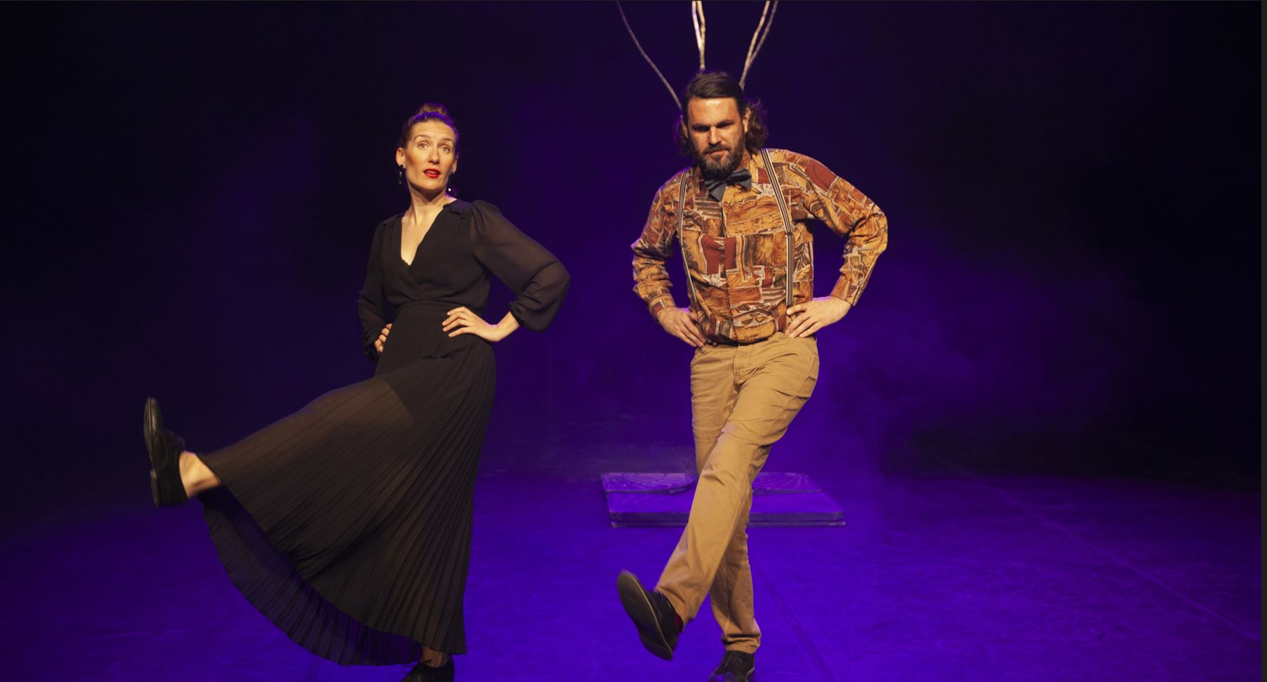 Les deux acteurs du spectacle Spon Yon Yon