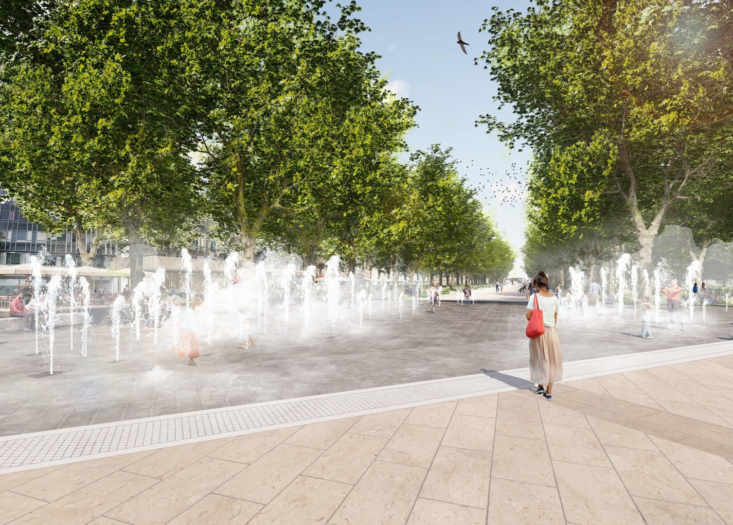 Vue de la future fontaine