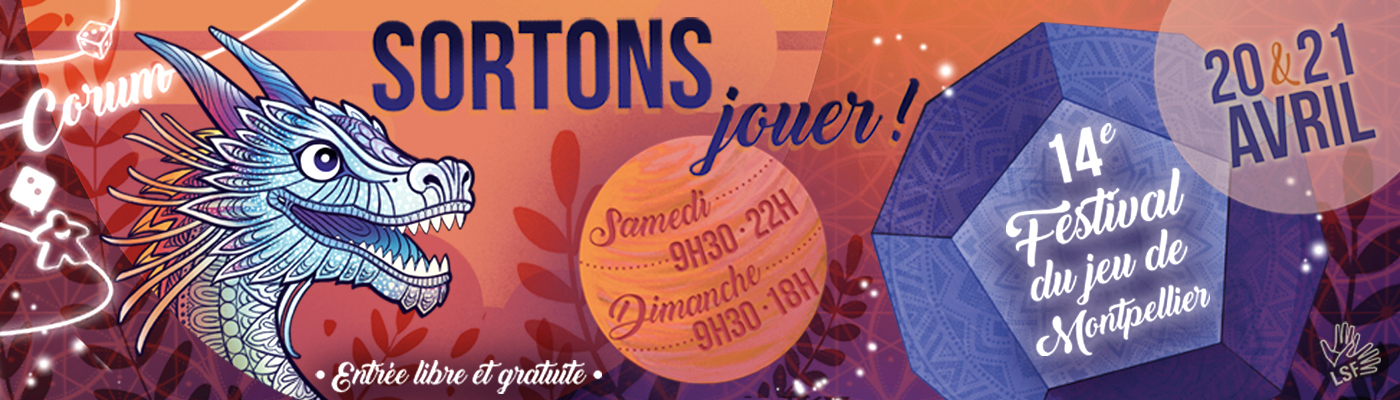 affiche du festival du jeu de Montpellier