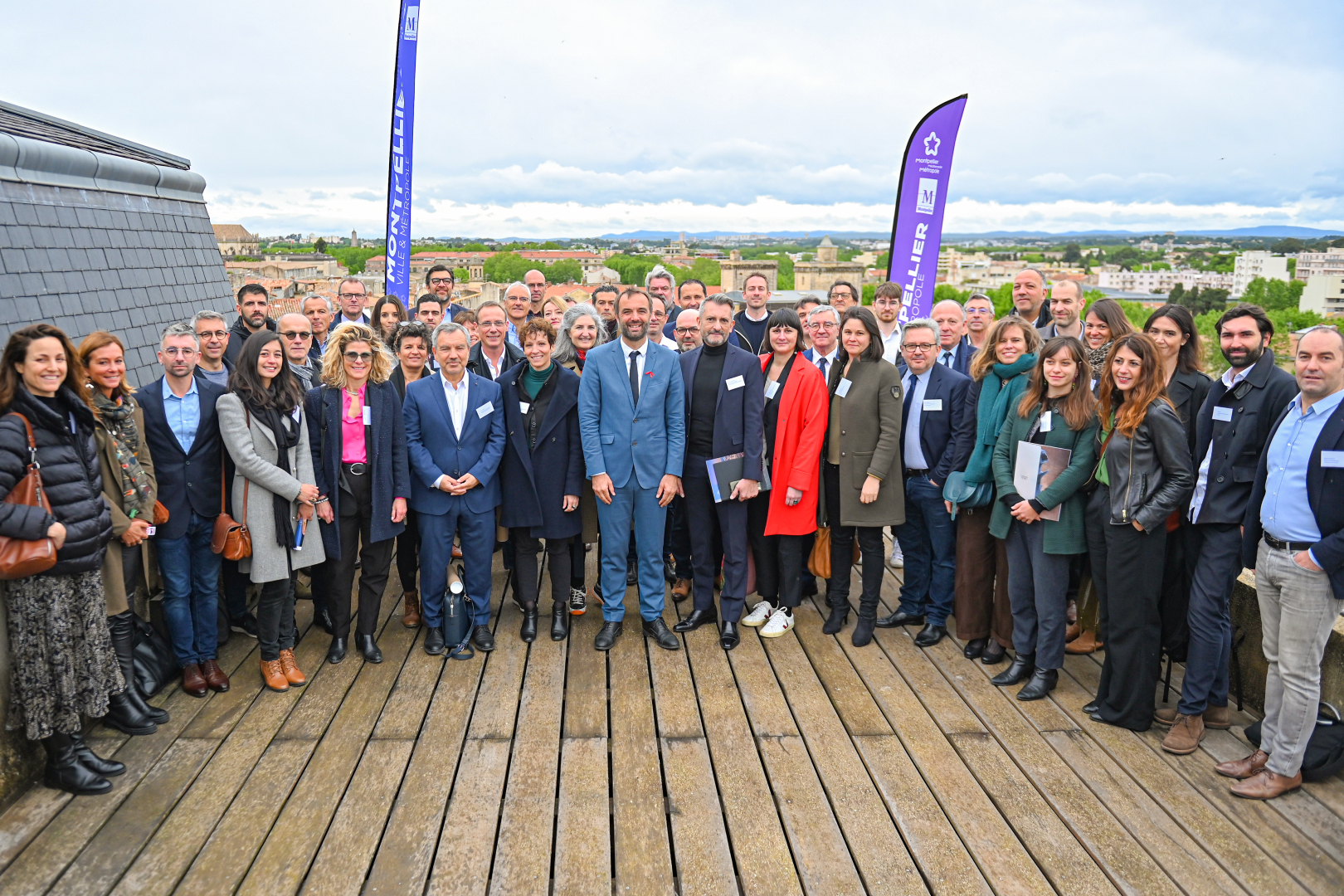 Michaël Delafosse, maire de Montpellier et président de la Métropole de Montpellier recevait les premiers mécènes de la collectivité, à la Maison des Relations Internationales de Montpellier, le jeudi 2 mai 