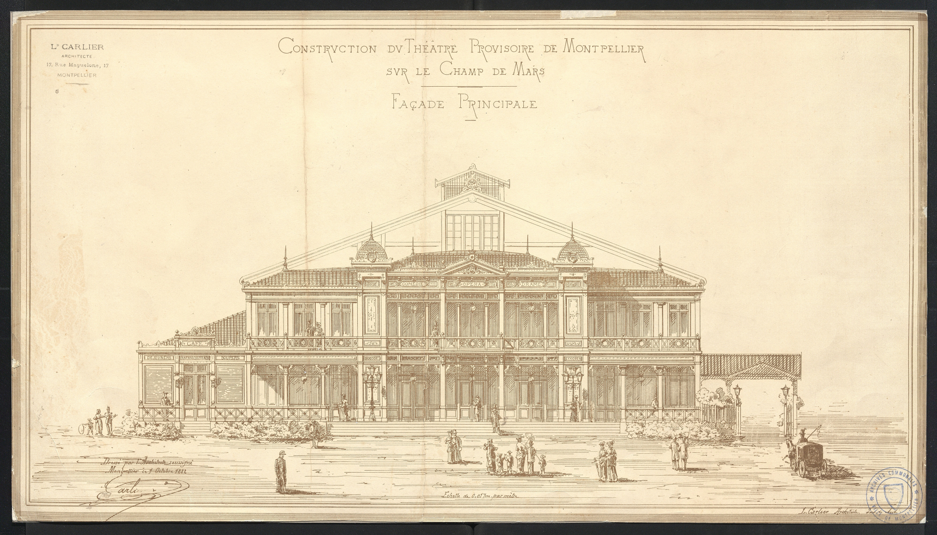 Plan du Théâtre Provisoire sur le Champ de Mars