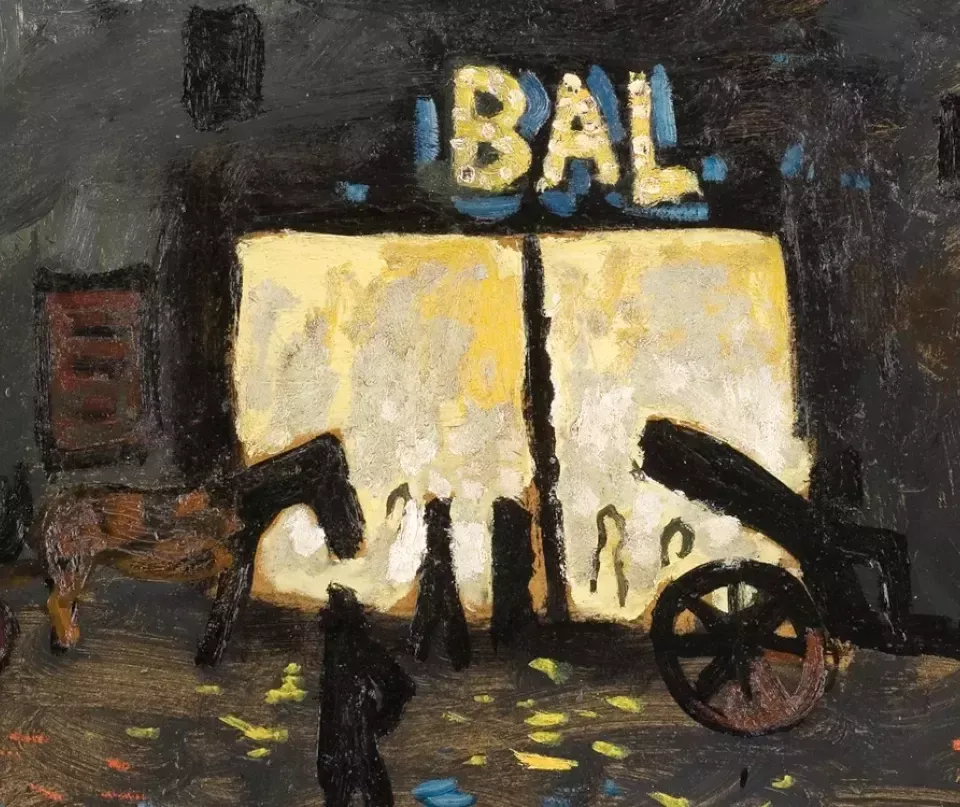 Les diurnambules devant le tableau d'Auguste Chabaud