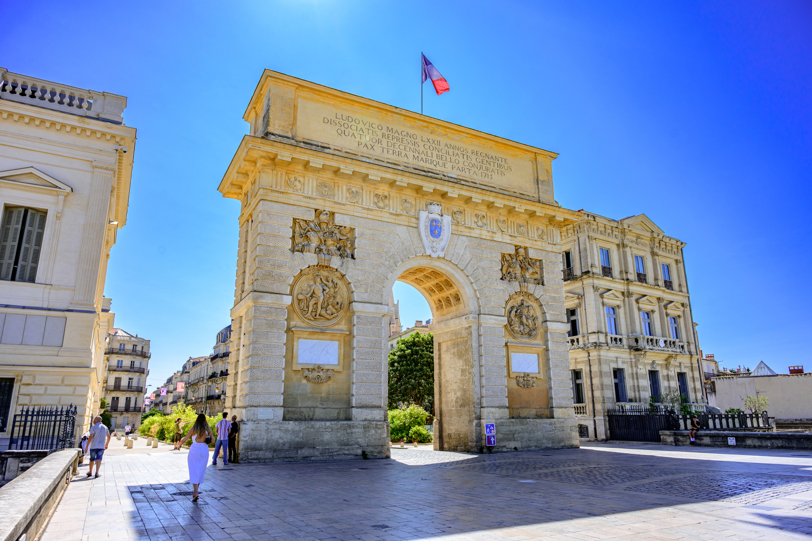 L'arc de triomphe, non loins du jardin du Peyrou, à Montpellier
