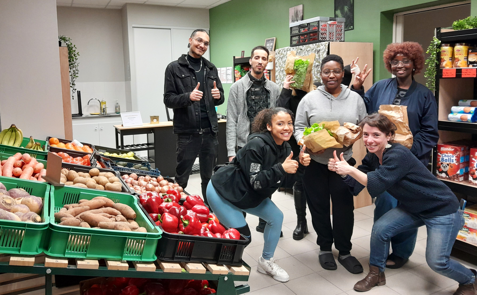 L'équipe de l'épicerie solidaire 