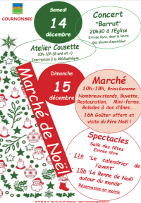 Affiche de Cournonsec pour le marché de Noël