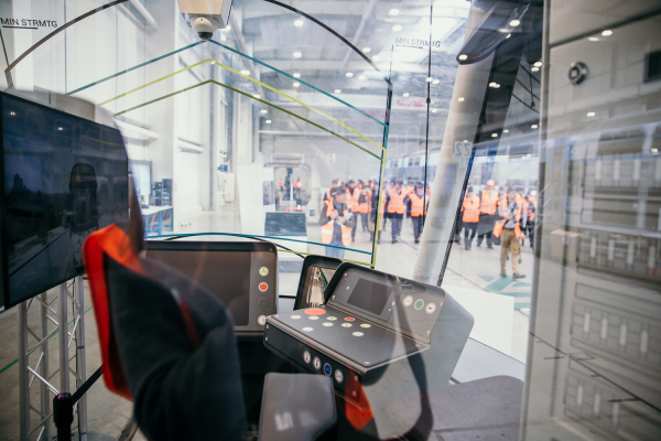 l'intérieur de la cabine du conducteur