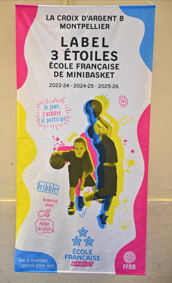 affiche label 3 étoiles école de mini-basket 