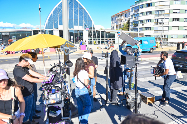 tournage parvis gare Saint-Roch 